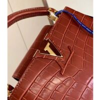 Louis Vuitton LV Women Capucines BB Red Brilliant Alligator Leather N93992 (6)