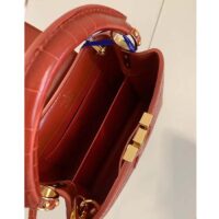 Louis Vuitton LV Women Capucines BB Red Brilliant Alligator Leather N93992 (6)