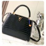 Louis Vuitton LV Women Capucines MM Black Brilliant Alligator Leather N92967 - Bild 2