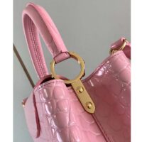 Louis Vuitton LV Women Capucines MM Pink Brilliant Alligator Leather N94260 (3)