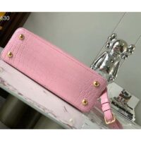 Louis Vuitton LV Women Capucines MM Pink Brilliant Alligator Leather N94260 (3)