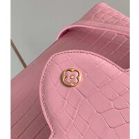 Louis Vuitton LV Women Capucines MM Pink Brilliant Alligator Leather N94260 (3)