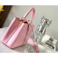 Louis Vuitton LV Women Capucines MM Pink Brilliant Alligator Leather N94260 (3)