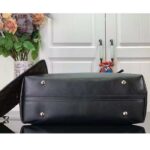 Louis Vuitton LV Women CarryAll Dark MM Black Lambskin Cowhide Leather M25143 - immagine 5