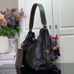 Louis Vuitton LV Women CarryAll Dark MM Black Lambskin Cowhide Leather M25143 - immagine 4