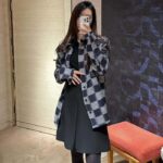 Louis Vuitton LV Women Damier Wool Overshirt Regular Fit 1AFAUN - Image 5