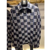 Louis Vuitton LV Men Damier Wool Overshirt Regular Fit 1AFAUN (4)