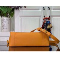 Louis Vuitton LV Women Dauphine Soft MM Handbag Apricot Calfskin Leather M25048 (8)