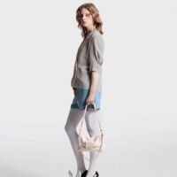 Louis Vuitton LV Women Dauphine Soft MM Handbag White Calfskin Leather M25050 (7)