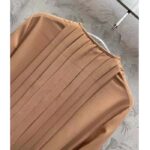 Louis Vuitton LV Women Monogram Accent Pleat Dress Silk Beige 1AFEVC – Image 7