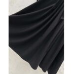 Louis Vuitton LV Women Monogram Accent Pleat Dress Silk Black 1AFDDG - Image 6