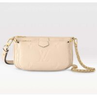 Louis Vuitton LV Women Multi Pochette Accessoires Beige Cowhide Leather M46568 (9)