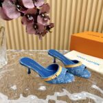 Louis Vuitton LV Women Neo Revival Mule Blue Monogram Denim Calf Leather 1ACLNS - Bild 4