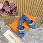 Louis Vuitton LV Women Neo Revival Mule Blue Monogram Denim Calf Leather 1ACLNS - Bild 6