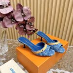 Louis Vuitton LV Women Neo Revival Mule Blue Monogram Denim Calf Leather 1ACLNS - Bild 2