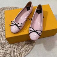 Louis Vuitton LV Women Nina Flat Ballerina Pink Monogram Calf Leather 1ABHDF (10)