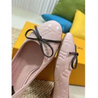 Louis Vuitton LV Women Nina Flat Ballerina Pink Monogram Calf Leather 1ABHDF (10)