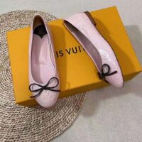 Louis Vuitton LV Women Nina Flat Ballerina Pink Monogram Calf Leather 1ABHDF (10)