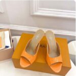 Louis Vuitton LV Women Super Mule Orange Monogram Patent Calf Leather 1ACJ6A - Image 5