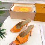 Louis Vuitton LV Women Super Mule Orange Monogram Patent Calf Leather 1ACJ6A - Image 6