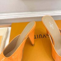 Louis Vuitton LV Women Super Mule Orange Monogram Patent Calf Leather 1ACJ6A (8)