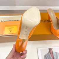 Louis Vuitton LV Women Super Mule Orange Monogram Patent Calf Leather 1ACJ6A (8)