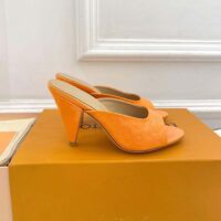 Louis Vuitton LV Women Super Mule Orange Monogram Patent Calf Leather 1ACJ6A (8)