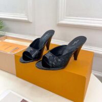 Louis Vuitton LV Women Super Mule Orange Monogram Patent Calf Leather 1ACJ7J (3)