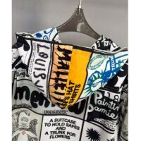 Louis Vuitton Men Hooded Silk Blend Overshirt Fanzine Signature Printed 1AFAV7 (6)