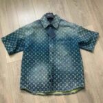 Louis Vuitton Women LV Rainbow Monogram Short-Sleeved Denim Shirt 1AB91W - Imagen 8