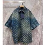Louis Vuitton Women LV Rainbow Monogram Short-Sleeved Denim Shirt 1AB91W - Imagen 6