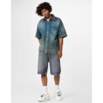 Louis Vuitton Men LV Rainbow Monogram Short-Sleeved Denim Shirt 1AB91W - Image 10