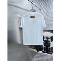 Louis Vuitton Men LV Short-Sleeved Cotton Crewneck Milky White Cotton (8)