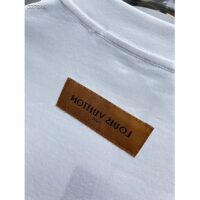 Louis Vuitton Men LV Short-Sleeved Cotton Crewneck Milky White Cotton (8)