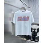 Louis Vuitton Women LV Short-Sleeved Cotton Crewneck White Cotton 1ABJ8F – Image 2