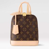 Louis Vuitton Unisex Alma Backpack Monogram Coated Canvas Cowhide Leather M47132 (10)