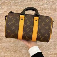 Louis Vuitton Unisex Keepall Bandoulière 25 Radiant Sun Monogram Coated Canvas M46687 (4)