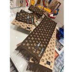 Louis Vuitton Unisex LV Friends Scarf Brown Allover Monogram MP2964 - Image 4