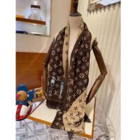 Louis Vuitton Unisex LV Friends Scarf Brown Allover Monogram MP2964 (1)
