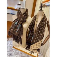 Louis Vuitton Unisex LV Friends Scarf Brown Allover Monogram MP2964 (1)