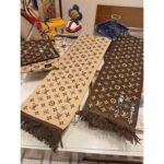 Louis Vuitton Unisex LV Friends Scarf Brown Allover Monogram MP2964 - Image 3
