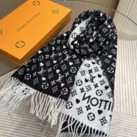 Louis Vuitton Unisex LV Game On Scarf Black Allover Monogram MP2907 (4)