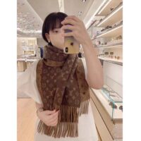 Louis Vuitton Unisex LV Game On Scarf Brown Allover Monogram M77377 (11)