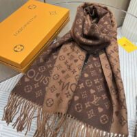 Louis Vuitton Unisex LV Game On Scarf Brown Allover Monogram M77377 (11)