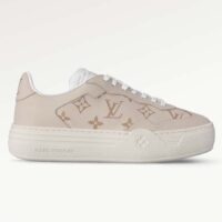 Louis Vuitton Unisex LV Groovy Sneaker Beige Patent Monogram Canvas 1ACSVV