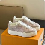 Louis Vuitton Unisex LV Groovy Sneaker Beige Patent Monogram Canvas 1ACSVV - Image 2