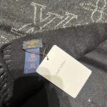 Louis Vuitton Unisex LV Mahina Flight Mode Scarf Black Cashmere Wool M77902 - Image 6