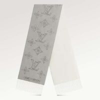 Louis Vuitton Unisex LV Mahina Flight Mode Scarf Cream Cashmere Wool M77903 (2)