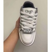 Louis Vuitton Unisex LV Trainer Maxi Sneaker Gray Calf Leather 1ACRJZ (9)