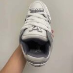 Louis Vuitton Unisex LV Trainer Maxi Sneaker Gray Calf Leather 1ACRJZ – Bild 9